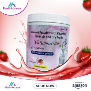 Strawberry Flavour Protein Powder Vitamins and Minerals Milk Nutrition Dry Fruits Health Supplement