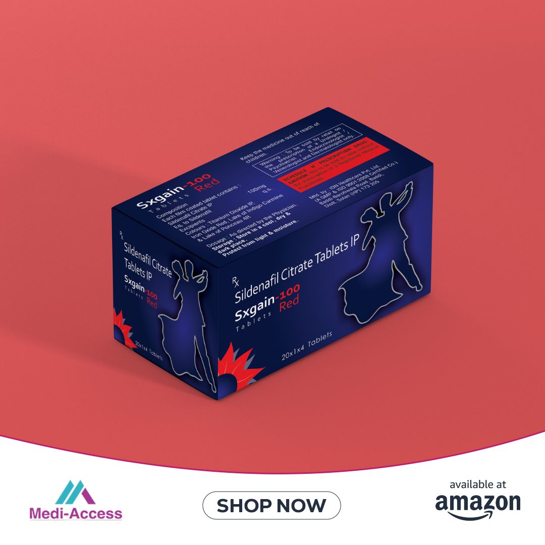 Medi Access Dri V meme post SXGAIN-100 box and blister strip – male wellness supplement