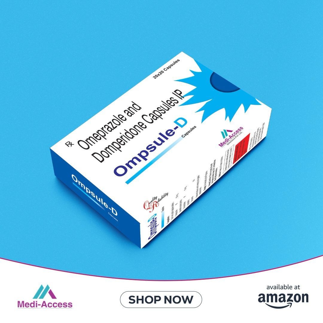 d OMPSULE-D 20’s Pack – Omeprazole 20mg + Domperidone 10mg Capsules